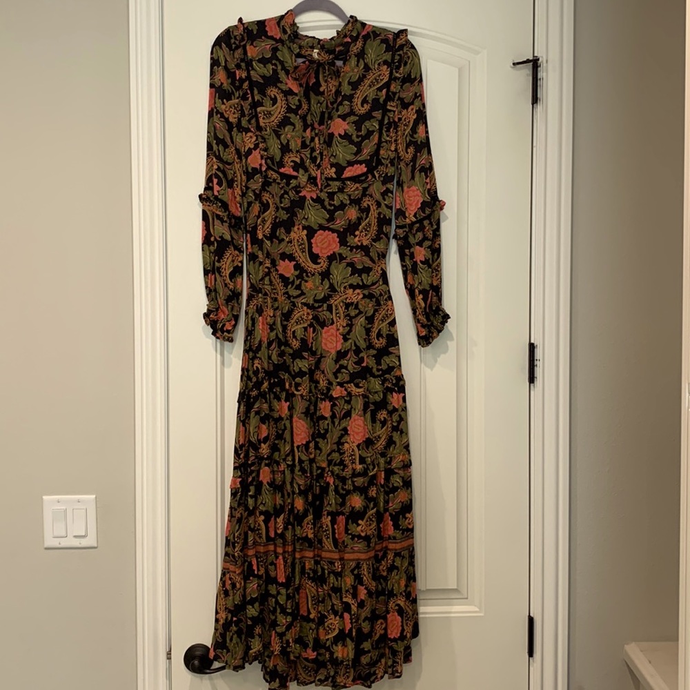 Spell & the Gypsy Etienne Romantic Bohemian Maxi Dress, Size Small
